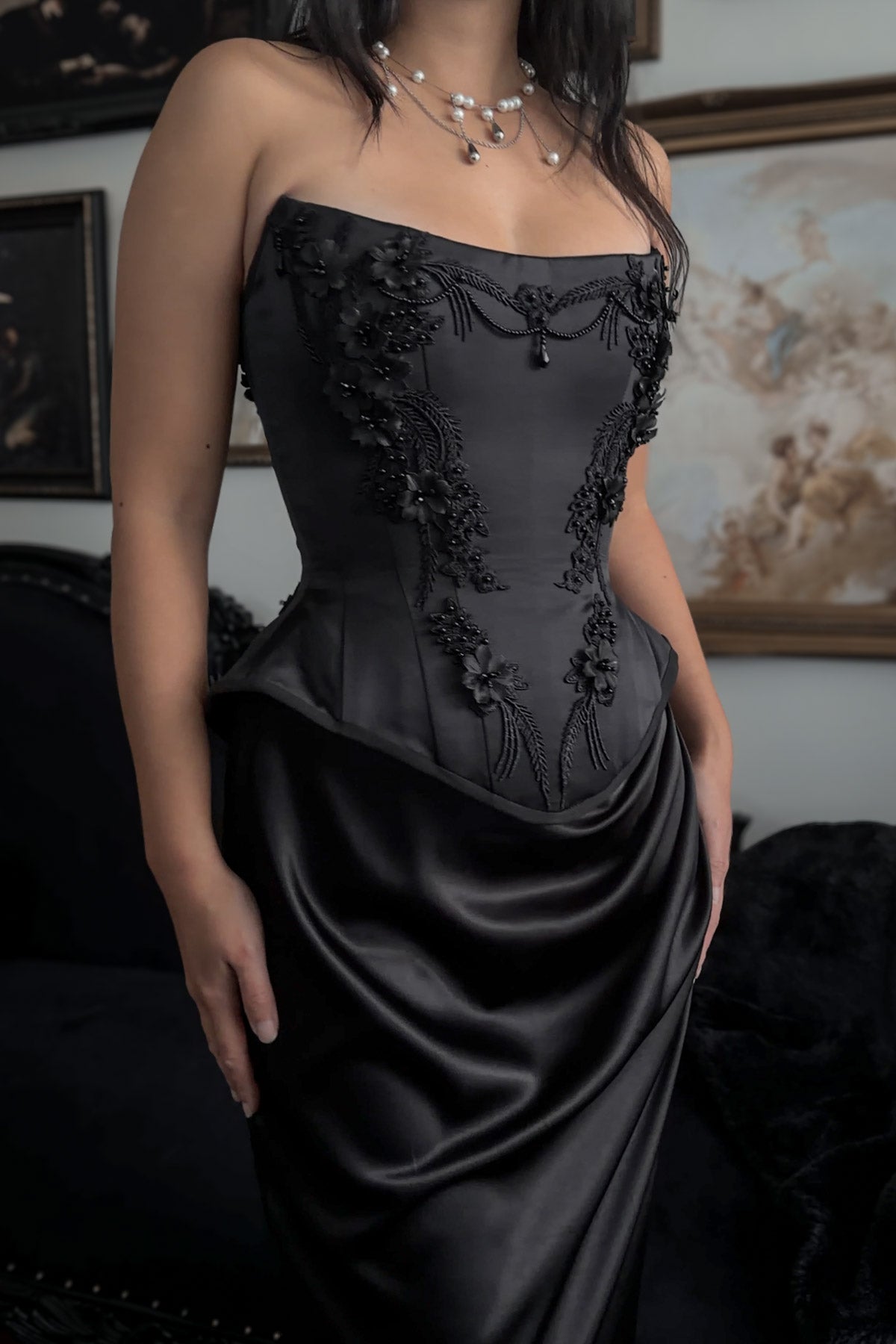Dahlia Corset - Black