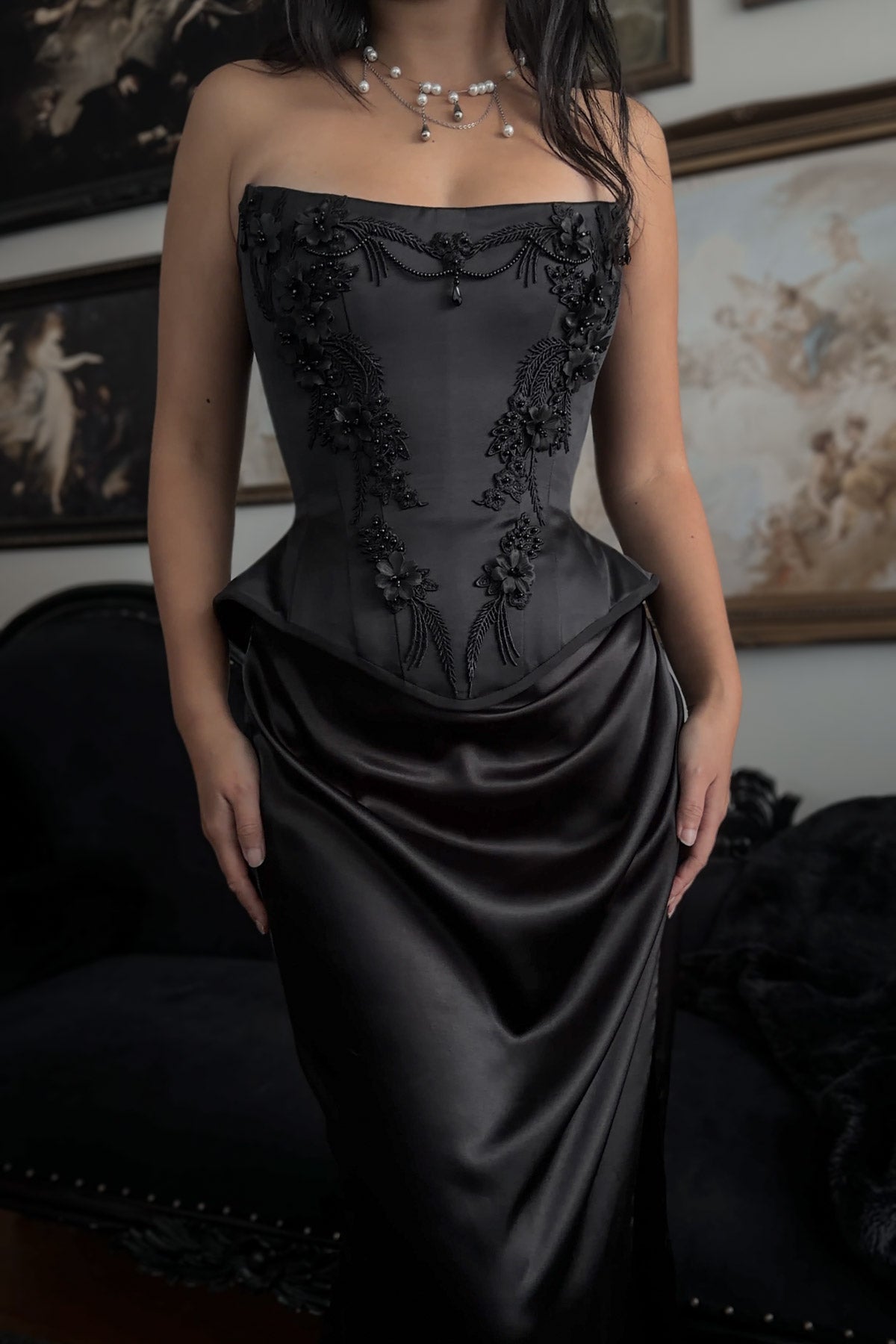 Dahlia Corset - Black