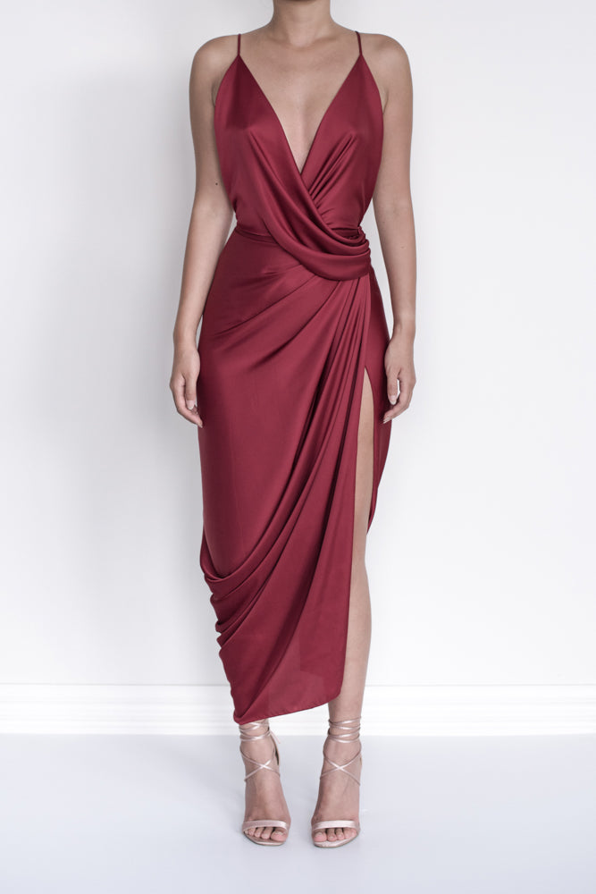 wrap dress gown